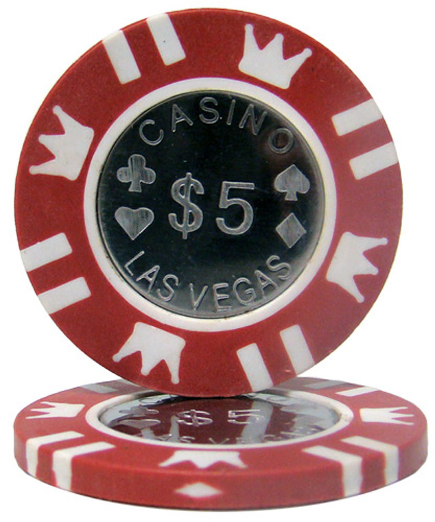 Coin Inlay 15 Gram Poker Chip - $5