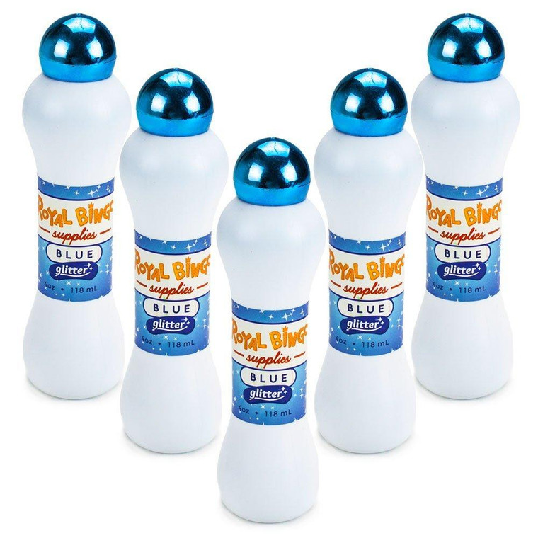 Set of 5 Bingo Daubers - Blue Glitter