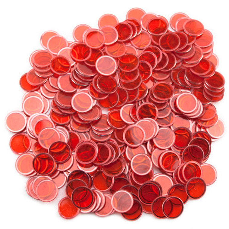 300 Pack Red Magnetic Bingo Chips