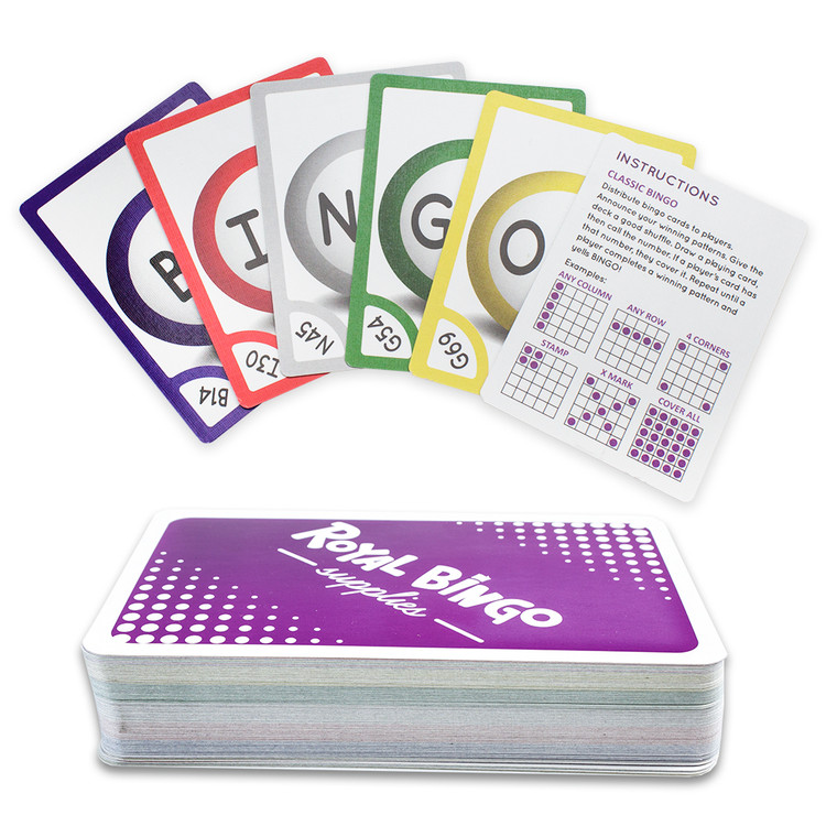 Pack of 81 Bingo Calling Cards - Pocket-Sized, Easy-Read