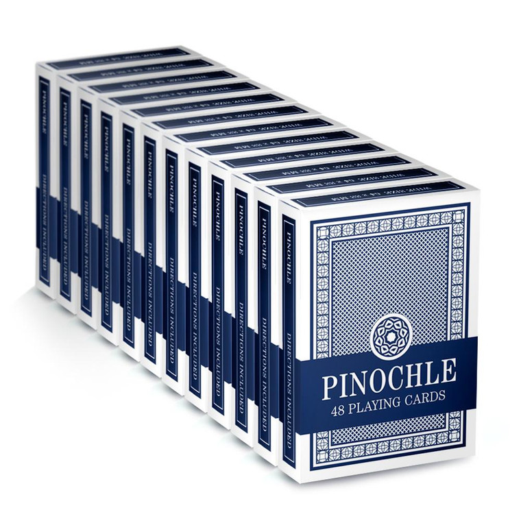 12 Blue Decks of Pinochle Playing Cards by Brybelly