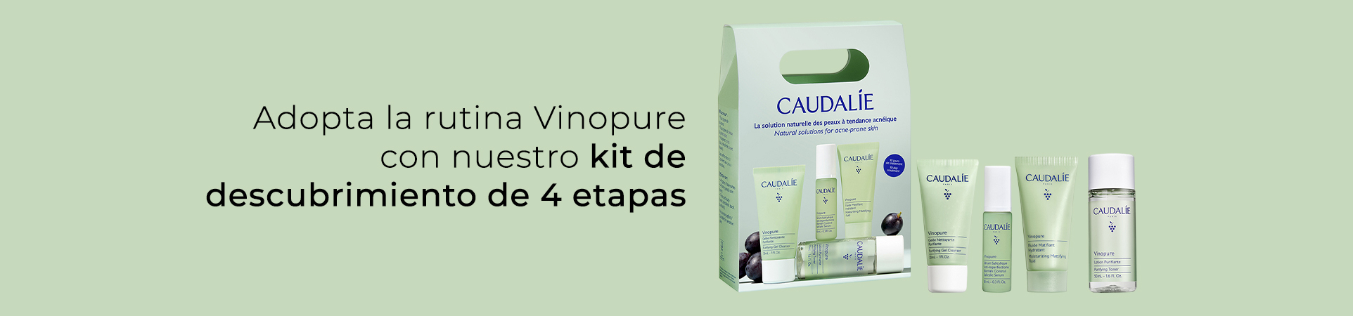 Caudalie, kit de descubrimiento de 4 etapas en Farmacia Arcaya