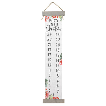 Days Until Christmas - Long Hanging Canvas