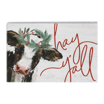 Hay Y'all Cow - Small Talk Rectangle