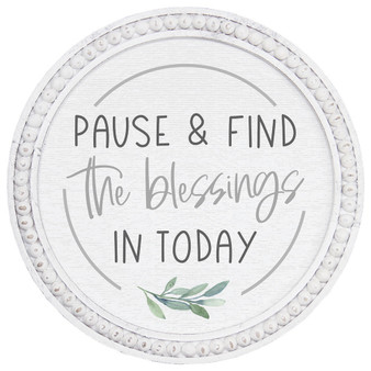 Pause And Find - Beaded Round Wall Art