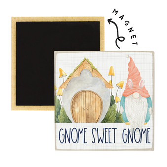Gnome Sweet Gnome - Square Magnet