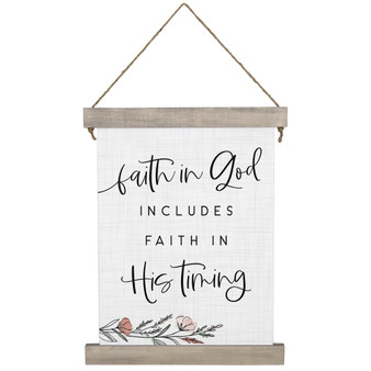 Faith In His Timing - Hanging Canvas