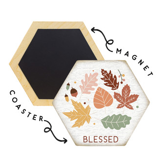 Blessed Leaves - Honeycomb Coasters