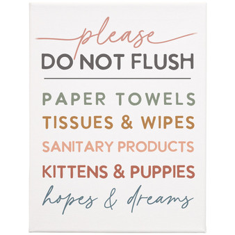 Do Not Flush - Wrapped Canvas
