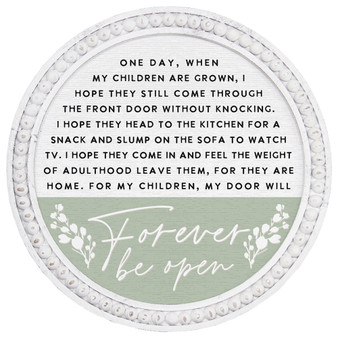 Forever Be Open - Beaded Round Wall Art