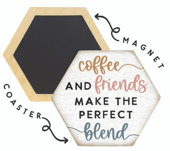Coffee And Friends  - Honeycomb Magnetic Coaster