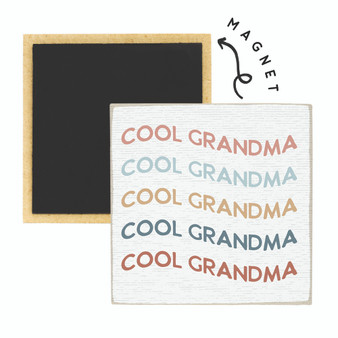 Cool Grandma Repeated PER- Square Magnet