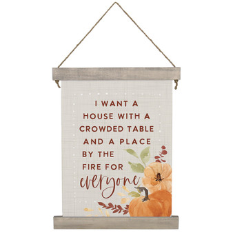 Crowded Table Fall - Hanging Canvas