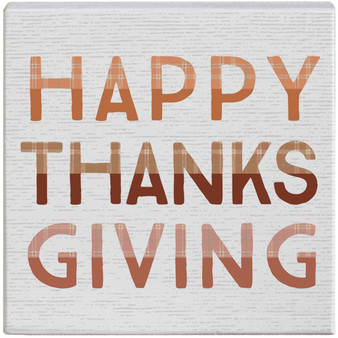 Happy Thanksgiving Plaid - Small Talk Square