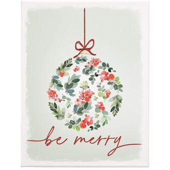Ornament Be Merry 13x17 - Wrapped Canvas