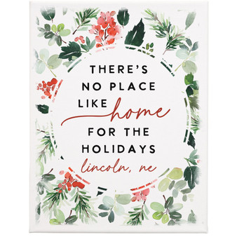 Home Holidays Holly PER 13x17 - Wrapped Canvas