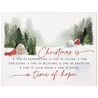 Christmas Is Time 12x9 - Wrapped Canvas