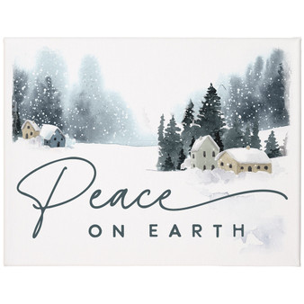Peace On Earth Cabins 12x9 - Wrapped Canvas