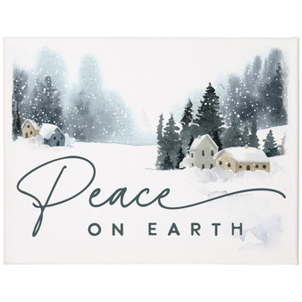 Peace On Earth Cabins 17x13 - Wrapped Canvas