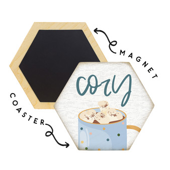 Santa Looking Left - Honeycomb Coasters