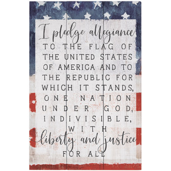 Pledge Allegiance - Rustic Pallet