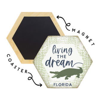 Living Dream Gator PER - Honeycomb Coasters