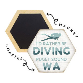 Rather Be Diving PER - Honeycomb Coasters