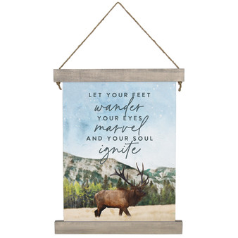 Feet Wander Elk - Hanging Canvas