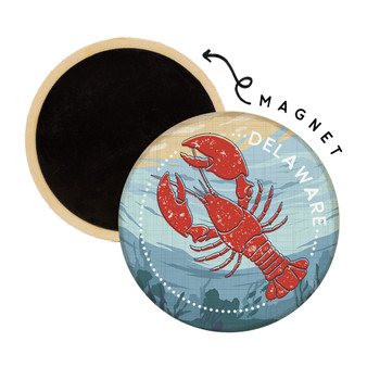 Lobster Water Scene PER - Round Magnets