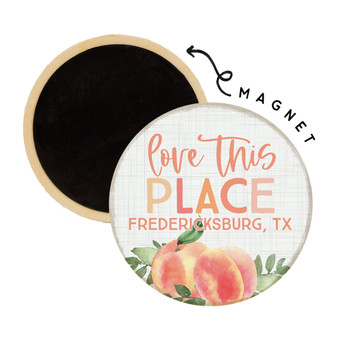 Love Place Peaches PER - Round Magnets