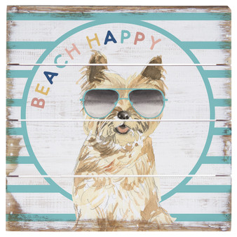 Beach Happy Dog  6x6 - Perfect Pallet Petites