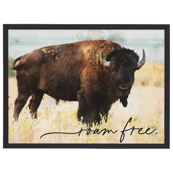 Roam Free Bison - Thin Frame Rectangle