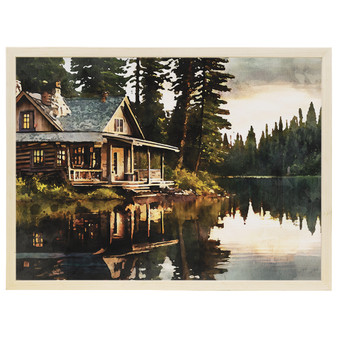 Cabin Scene  - Thin Frame Rectangle