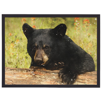 Black Bear Cub - Thin Frame Rectangle