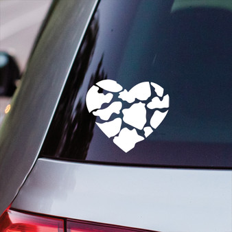 Cow Print Heart  - Vinyl Decals