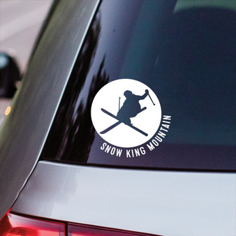 Skier Circle PER - Vinyl Decals