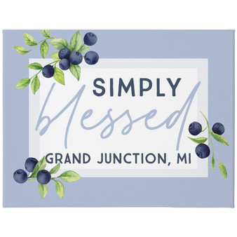 Blessed Blueberries PER 12x9 - Wrapped Canvas