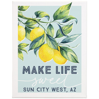 Life Sweet Lemons PER 9x12 - Wrapped Canvas