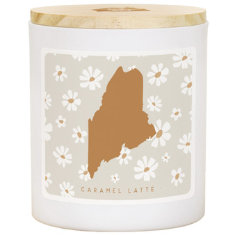 Daisy Pattern Tan STA - Latte Candle