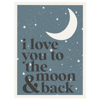 Love You To Moon- Thin Frame Rectangle