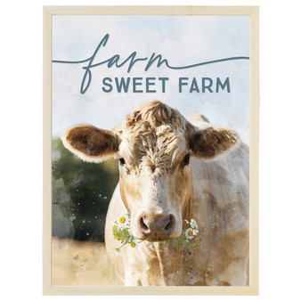 Farm Sweet Cow- Thin Frame Rectangle