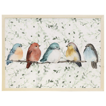 Birds Leaf Pattern - Thin Frame Rectangle