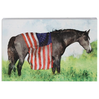 American Flag Horse - Small Talk Rectangle