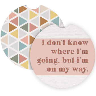 Dont Know Going Triangles - Car Coasters