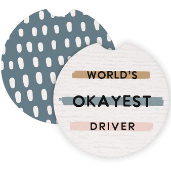 Okayest Driver Dots - Car Coasters