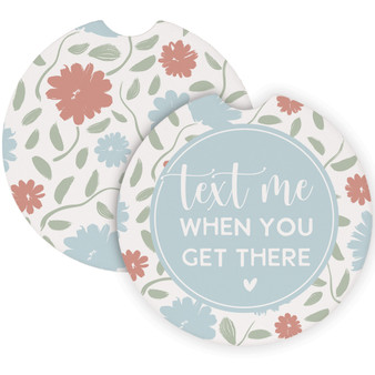 Text Me Flowers - Car Coasters
