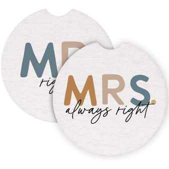 Mrs. Right Mr. - Car Coasters
