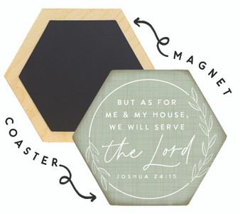 Serve The Lord Green - Honeycomb Coasters