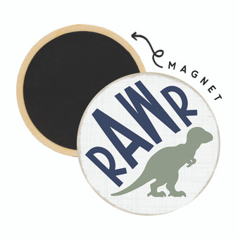 Rawr Dinosaur - Round Magnets