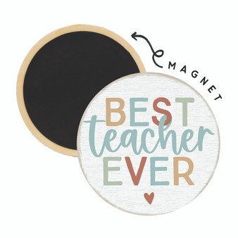 Best Teacher Colorful PER - Round Magnets